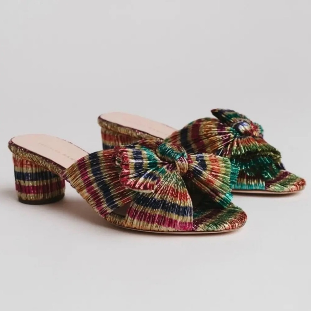Loeffler Randall Emilia Pleated Bow Sandals